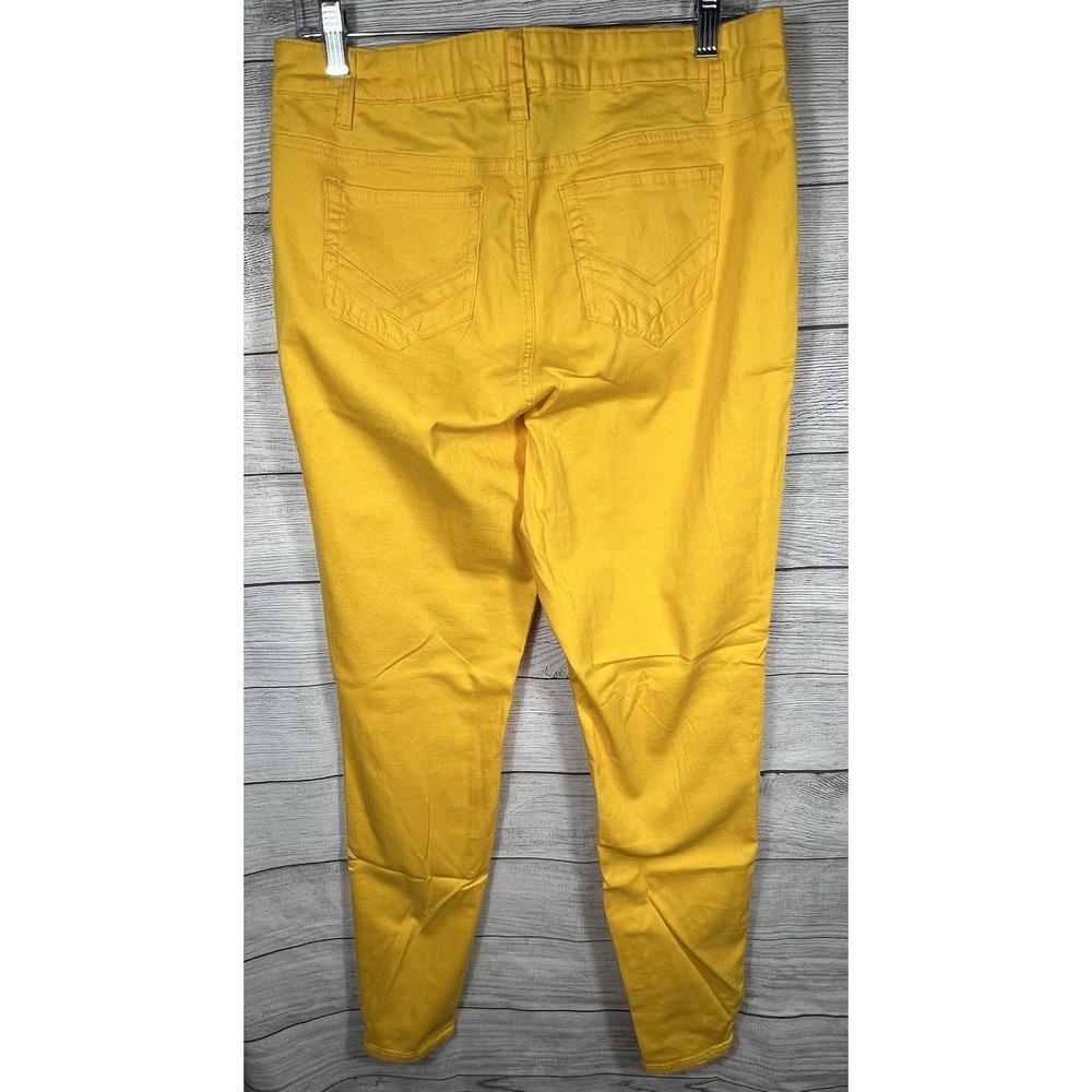 NWT Ashley Stewart Women's Yellow Skinny Jeans Size 14 - Picture 2 of 6